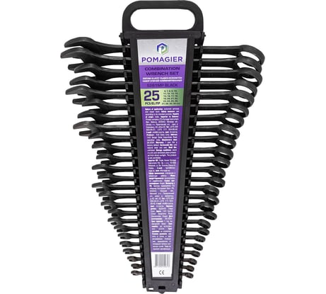 Набор комбинированных ключей POMAGIER POM-5261MP 25 предметов Black(62095)