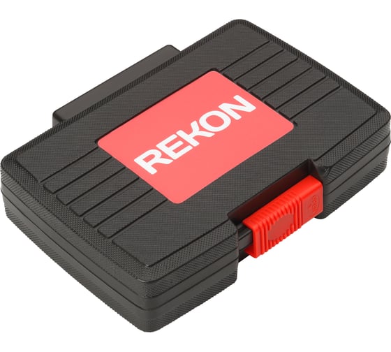 Накидной ключ с трещоткой, шарниром и набором насадок REKON RW1245 14х19 мм, CrV  36 предметов 053036