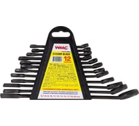 Набор комбинированных ключей WMC TOOLS 12 предметов WMC-5123MP Black(62053)