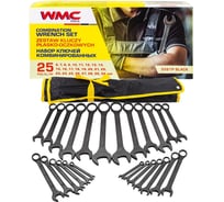 Набор комбинированных ключей WMC TOOLS 25 предметов WMC-5261P Black(62063)