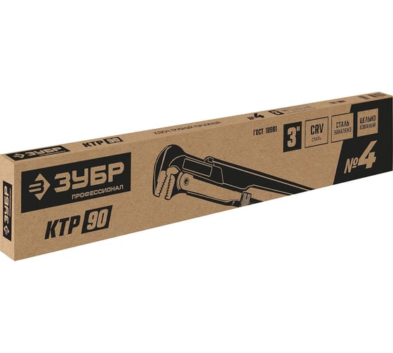 Трубный ключ с прямыми губками ЗУБР ЗУБР КТР-90, №4 27335-4_z02