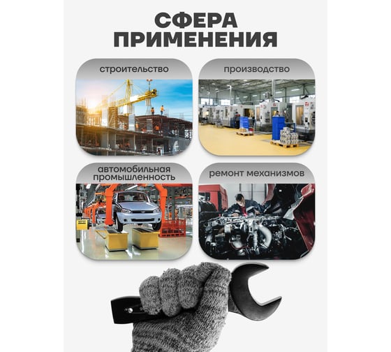 Рожковый ключ Forcekraft ударный односторонний 36мм FK-79136(26992)