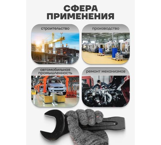 Рожковый ударный односторонний ключ FORCEKRAFT 46мм FK-79146(26872)