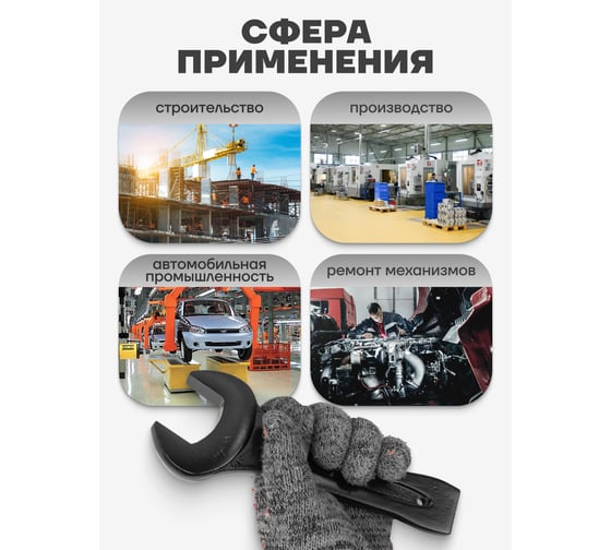 Рожковый ключ Forcekraft ударный односторонний 41мм FK-79141(26871)