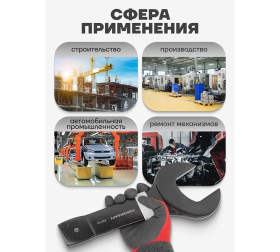Рожковый ключ Forcekraft ударный односторонний 70мм FK-79170(26877)