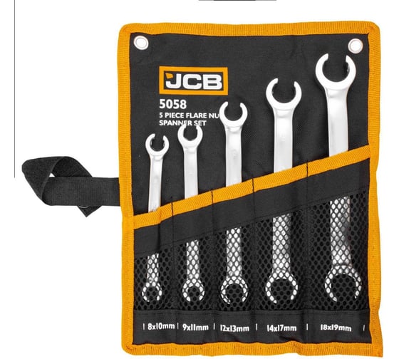 Набор ключей разрезных JCB 5 предметов JCB-5058P(61292)