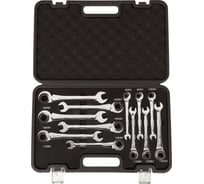 Набор комбинированных разрезных ключей с трещеткой REKON RW1243S (8-9-10-11-12-13-14-15-17-19 мм) CrV, 12 предметов 053012
