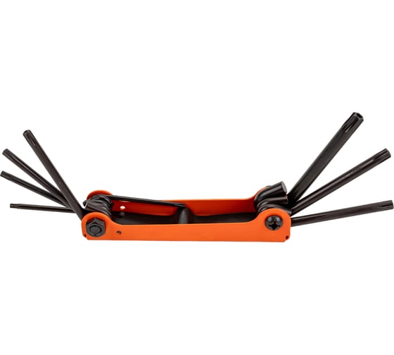 Набор ключей TDM ELECTRIC Гранит TORX раскладной 8 шт. T9 - T40, углеродистая сталь, блистер SQ1020-0211