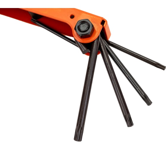 Набор ключей TDM ELECTRIC Гранит TORX раскладной 8 шт. T9 - T40, углеродистая сталь, блистер SQ1020-0211