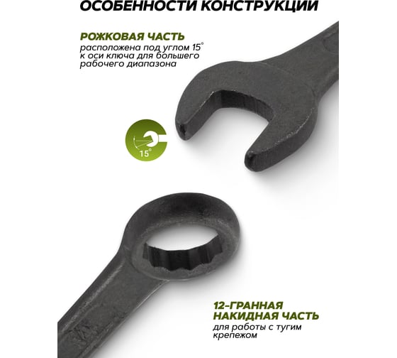 Набор ключей комбинированных ForsLine 25 предметов FL-5262MP BLACK(64750)