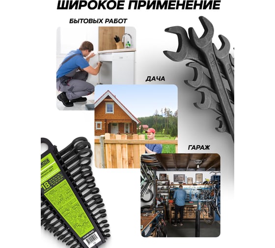 Набор ключей комбинированных ForsLine 18 предметов FL-5181MP BLACK(64744)