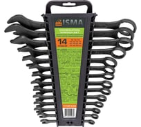 Набор ключей комбинированных ISMA 14 предметов ISMA-5141MP BLACK(64741)