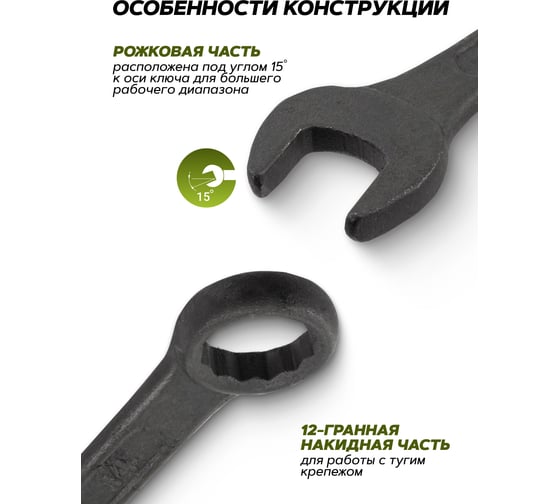 Набор ключей комбинированных ForsLine 25 предметов FL-5261MP BLACK(64746)