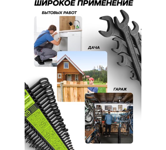 Набор ключей комбинированных ForsLine 25 предметов FL-5261MP BLACK(64746)