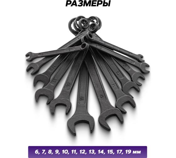 Набор ключей комбинированных POMAGIER 12 предметов POM-5124MP Black(62085)