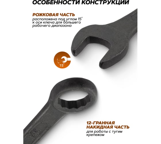 Набор ключей комбинированных ISMA 8 предметов -5086 BLACK(64735) ISMA-5086 BLACK(64735)