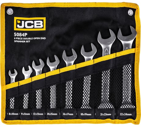 Набор ключей рожковых JCB 8 предметов JCB-5084P(61294)
