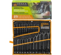 Набор ключей комбинированных ISMA 25 предметов ISMA-5261PD BLACK(64753)