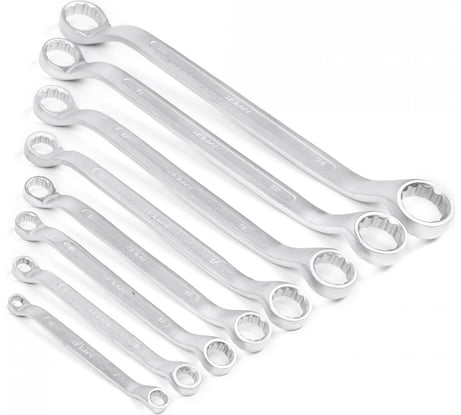 Набор накидных двусторонних ключей HORTZ 8 штук, 6-24 мм, сат.фин.HOR 102200