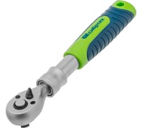 Ключ-трещотка телескопический СИБРТЕХ 3/8, 215-315 мм, 72 зуба, с быстрым сбросом 14076