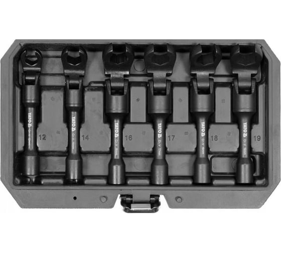 Набор ключей YATO 3/8 карданные для форсунок (12-19 мм) 6 предметов YT-01440