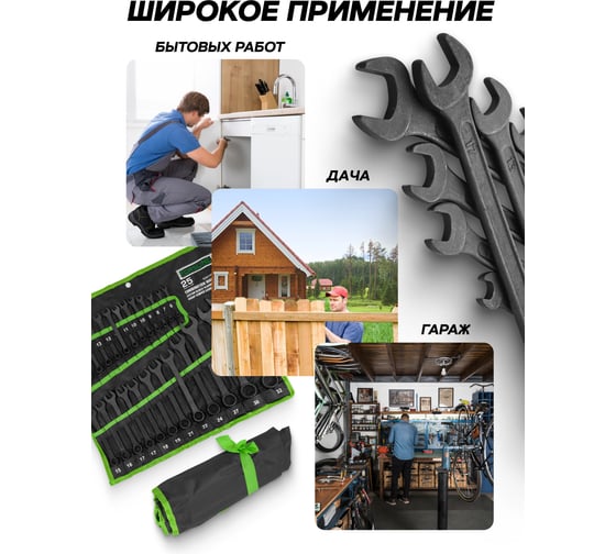 Набор ключей комбинированных ForsLine 25 предметов FL-5261PD BLACK(64752)