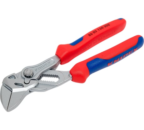Переставные клещи-ключ Knipex 27 мм (1"), 150 мм, Cr-V, хром, 2-к рукоятки, KN-8605150S02