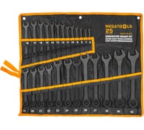Ключи комбинированные MEGATOOLS набор 25 предметов (6-28, 30, 32мм) MT-5261P BLACK(64642)
