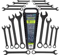 Ключи комбинированные FORS&TUNE набор 18 предметов (8-19, 21, 22, 24, 27, 30, 32 мм) FORSandTUNE-5181MP BLACK(65055)