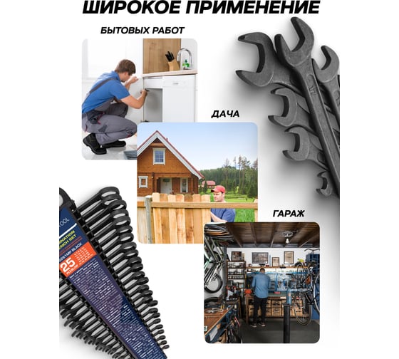 Ключи комбинированные SIGMATOOL набор 25 предметов (6-28, 30, 32 мм) Sigmatool-5261MP BLACK(64652)