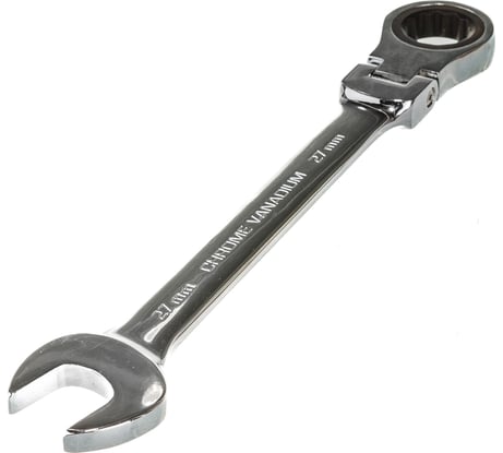 Комбинированный трещоточный ключ МастерАлмаз с гибкой головкой, 180 град, 27 мм 10502928