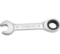 Гаечный ключ Thorvik CSRW14 комбинированный трещоточный короткий, 14 мм 53523