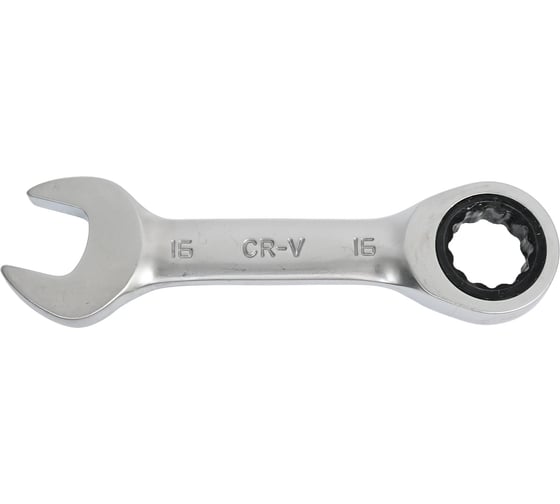 Гаечный ключ Thorvik CSRW16 комбинированный трещоточный короткий, 16 мм 53525