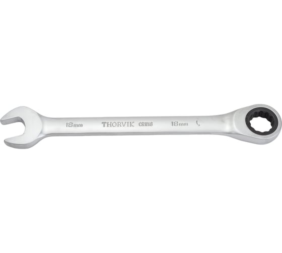 Гаечный ключ Thorvik CRW18 комбинированный трещоточный, 18 мм 53512
