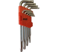 Набор ключей торцевых изогнутых AVS TORX 9 предметов (T10-T50) АVS TXL-9 A40158S