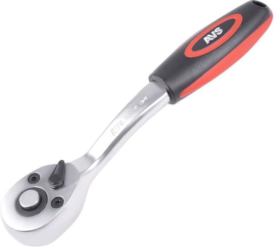 Рукоятка трещоточная AVS 1/4DR 45 зубцов (пластиковая ручка) RK11445 A07939S