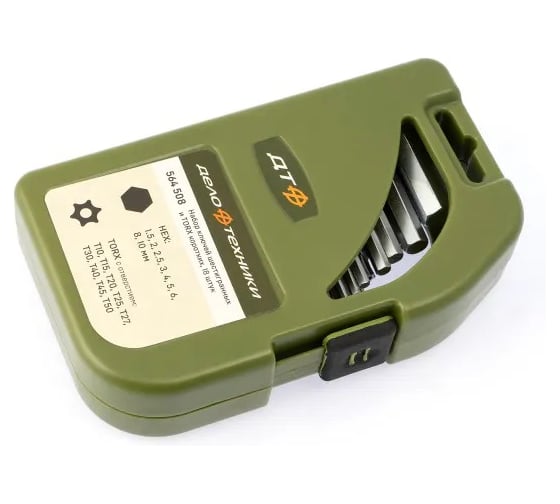 Набор ключей шестигранных и TORX Дело Техники коротких, 18 шт 564508
