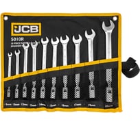Ключи рожково-шарнирные JCB набор 10 предметов (8, 10, 12 - 17, 19, 21 мм) JCB-5010R(65683)