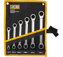 Ключи накидные трещоточные JCB набор 6 предметов JCB-50621M(65684)