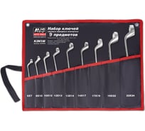 Набор ключей гаечных накидных AVS изогнутых в сумке (6-24 мм) (9 предметов) K2N9M A07650S