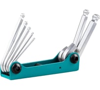 Набор ключей 6-гранных Forsage с шаром складной, 7 предметов (2.5, 3- 6, 8, 10мм) F-5072BF(27331)