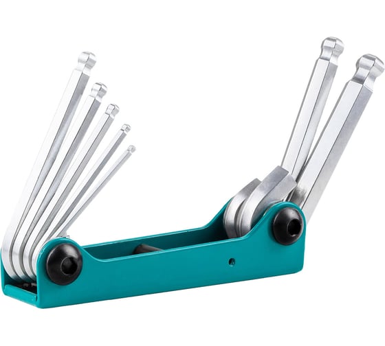 Набор ключей 6-гранных Forsage с шаром складной, 7 предметов (2.5, 3- 6, 8, 10мм) F-5072BF(27331) 1