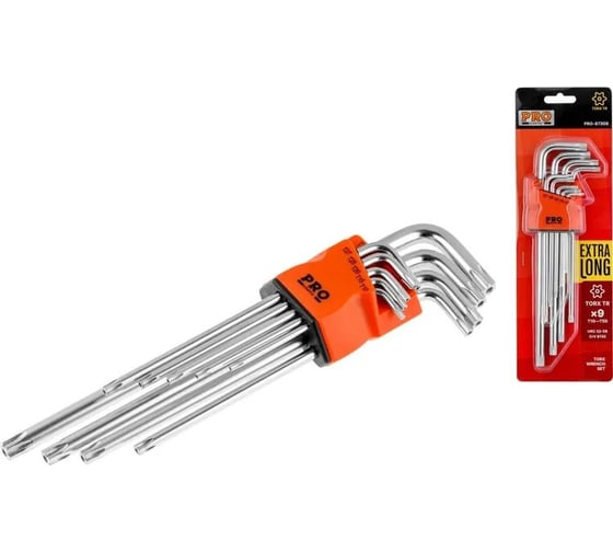 Набор ключей STARTUL Torx T10-T50 9шт экстрадлинных PRO PRO-87309