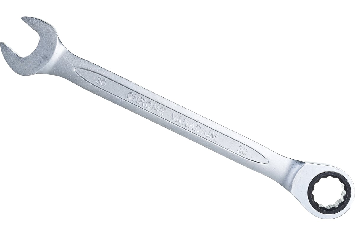 Комбинированный ключ HOEGERT TECHNIK трещоточный 30 мм, 72T, сталь CrV ...