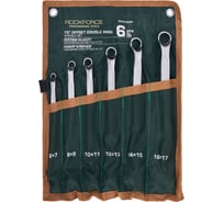 Ключи накидные отогнутые Rockforce на 75 градусов, набор 6 предметов (6х7, 8х9, 10х11, 12х13, 14х15, 16х17мм) RF-50610P(65657)