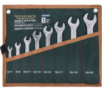 Ключи рожковые Rockforce набор 8 предметов (6х7, 8х9, 10х11, 12х13, 14х15, 16х17, 18х19, 20х22мм) RF-5089P(65659)