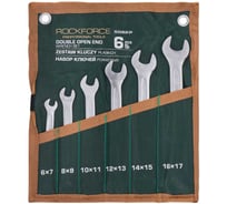 Ключи рожковые Rockforce набор 6 предметов (6х7, 8х9, 10х11, 12х13, 14х15, 16х17мм) RF-5062P(65658)