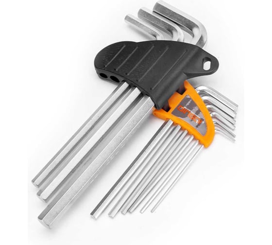 Набор длинных шестигранных HEX ключей 9 шт DINGQI 17122A