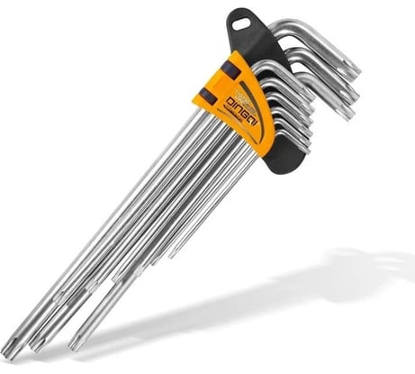 Набор длинных шестигранных TORX ключей DINGQI 9 шт 17125A