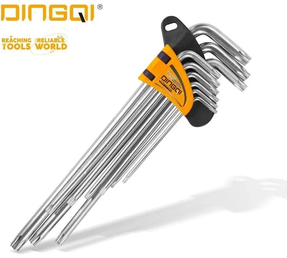 Набор длинных шестигранных TORX ключей DINGQI 9 шт 17125A